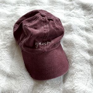 “Yawn” Embroidered baseball cap/ dad hat